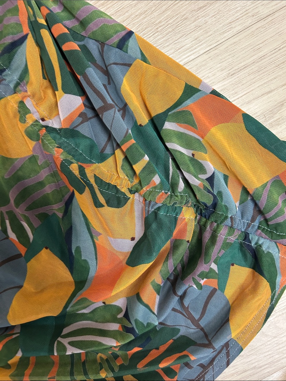 PrettyLittleThing lemon ๐ print mesh halter neck Dress - Picture 4 of 5